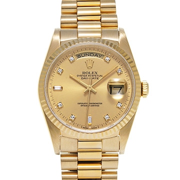ロレックス デイデイト 18238A シャンパン/ダイヤモンド メンズ 時計 【中古】【wristwatch】