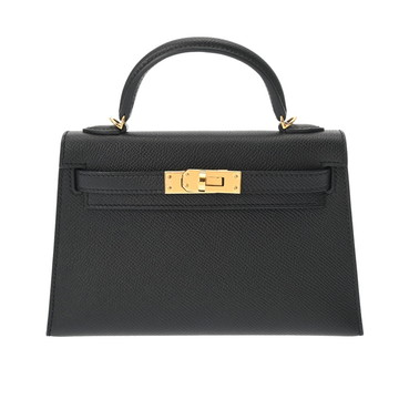 エルメス ミニケリー 2 2WAY ブラック ヴォーエプソン レディース バッグ 【中古】【bag】