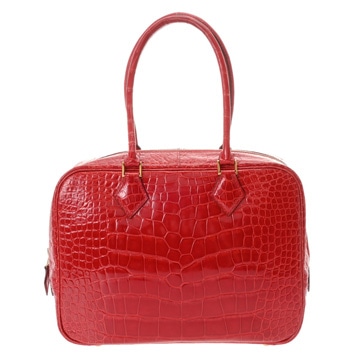 エルメス プリュム 28 ブレイズ アリゲーターリセ レディース バッグ 【中古】【bag】