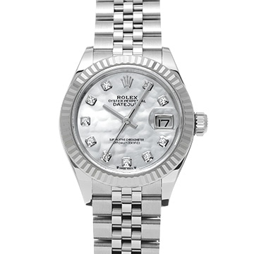 ロレックス レディ デイトジャスト 28 279174NG ホワイトシェル/ダイヤモンド レディース 時計 【中古】【wristwatch】