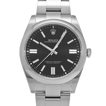 ロレックス オイスターパーペチュアル 41 124300 ブライトブラック メンズ 時計 【中古】【wristwatch】