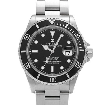 ロレックス サブマリーナ デイト 16610 ブラック メンズ 時計 【中古】【wristwatch】