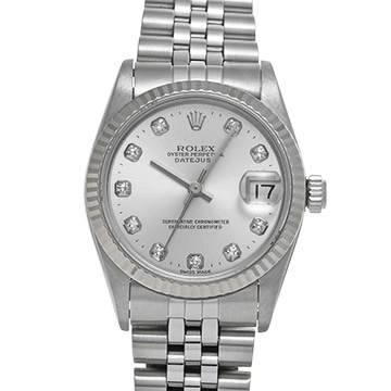 ロレックス デイトジャスト 68274G シルバー/ダイヤモンド ユニセックス 時計 【中古】【wristwatch】