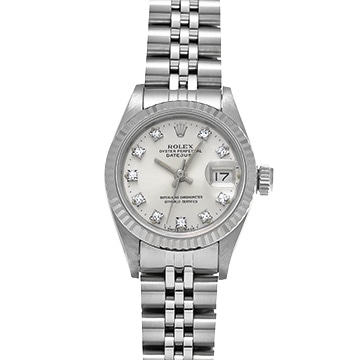 ロレックス デイトジャスト 69174G シルバー/ダイヤモンド レディース 時計 【中古】【wristwatch】