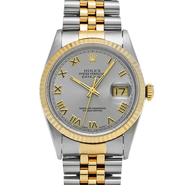ロレックス デイトジャスト 16233 グレー メンズ 時計 【中古】【wristwatch】
