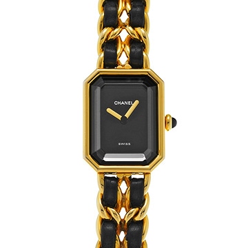 シャネル プルミエール M H0001 ブラック レディース 時計 【中古】【wristwatch】