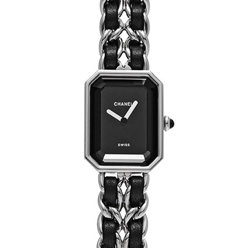 シャネル プルミエール M-L H0451 ブラック レディース 時計 【中古】【wristwatch】