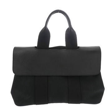エルメス ヴァルパライソ PM ブラック トワルシェブロン/レザー レディース バッグ 【中古】【bag】