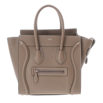 セリーヌ ラゲージ マイクロ スリ 189793DRU.09SO ドラムドカーフ レディース バッグ 【中古】【bag】