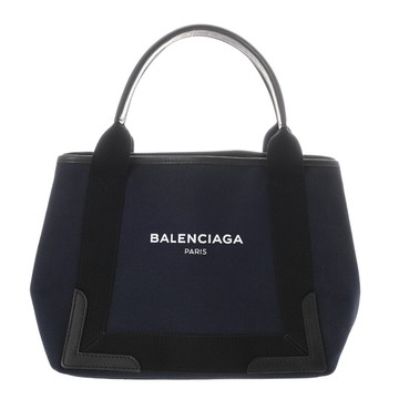 バレンシアガ ネイビーカバス S ネイビー/ブラック 339933 キャンバス/レザー レディース バッグ 【中古】【bag】