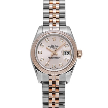 ロレックス デイトジャスト 179171G ピンク/ダイヤモンド レディース 時計 【中古】【wristwatch】