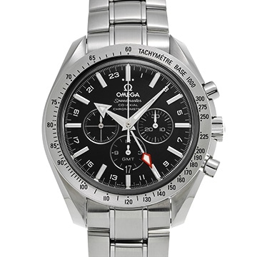 オメガ スピードマスター ブロードアロー コーアクシャル GMT 3581.50 ブラック メンズ 時計 【中古】【wristwatch】