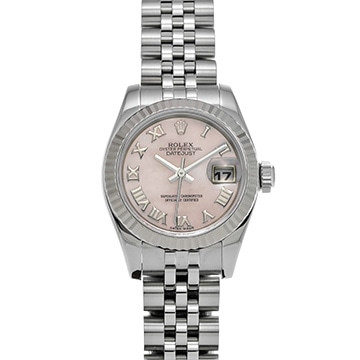 ロレックス デイトジャスト 179174NA ピンクシェル レディース 時計 【中古】【wristwatch】