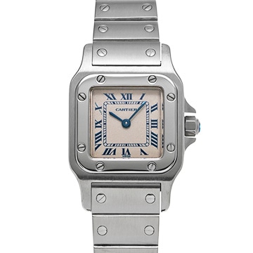 カルティエ サントスガルベ SM W20017D6 アイボリー レディース 時計 【中古】【wristwatch】