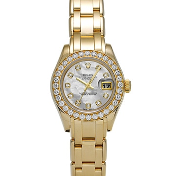 ロレックス デイトジャスト パールマスター 80298NG ホワイトシェル/ダイヤモンド レディース 時計 【中古】【wristwatch】