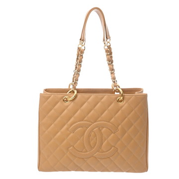 シャネル GST ベージュ A50995 キャビアスキン レディース バッグ 【中古】【bag】