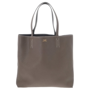 エルメス ドゥブルセンス 45 リバーシブル エタン/ブルーニュイ トリヨンクレマンス ユニセックス バッグ 【中古】【bag】