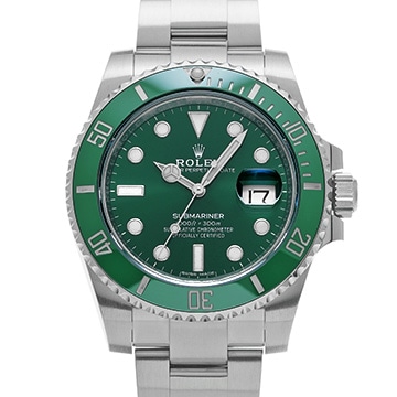 ロレックス サブマリーナ デイト 116610LV グリーン メンズ 時計 【中古】【wristwatch】
