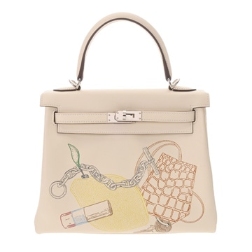 エルメス ケリー 25 内縫い インアンドアウト 2WAY   ナタ ヴォースイフト レディース バッグ 【中古】【bag】