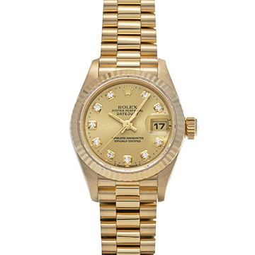 ロレックス デイトジャスト 69178G シャンパン/ダイヤモンド レディース 時計 【中古】【wristwatch】