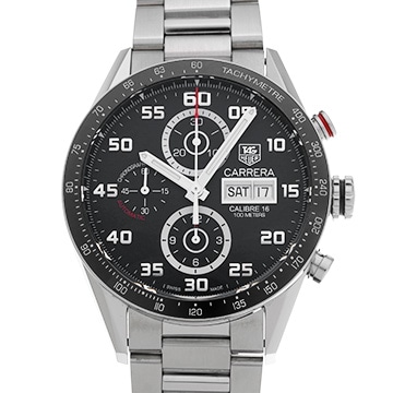 タグ ホイヤー カレラ キャリバー16 クロノグラフ デイデイト CV2A1R.BA0799 ブラック メンズ 時計 【中古】【wristwatch】
