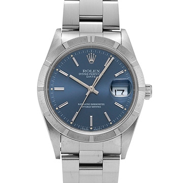 ロレックス オイスターパーペチュアル デイト 15210 ブルー メンズ 時計 【中古】【wristwatch】