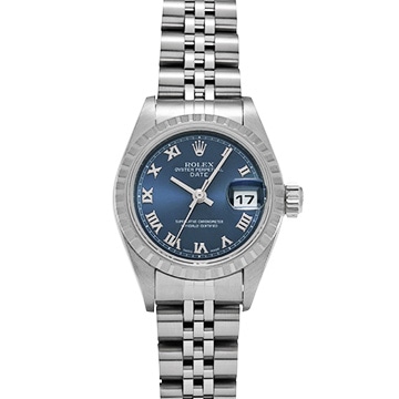 ロレックス オイスターパーペチュアル デイト 79240 ブルー レディース 時計 【中古】【wristwatch】