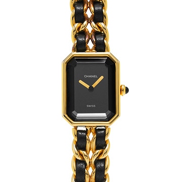 シャネル プルミエール M H0001 ブラック レディース 時計 【中古】【wristwatch】