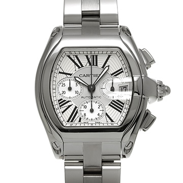 カルティエ ロードスター クロノグラフ W62019X6 シルバー メンズ 時計 【中古】【wristwatch】
