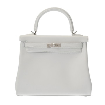 エルメス ケリー 25 内縫い 2WAY   ニューホワイト ヴォースイフト レディース バッグ 【未使用】【bag】
