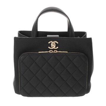 シャネル マトラッセ ビジネスアフィニティ ブラック A93750 キャビアスキン レディース バッグ 【中古】【bag】