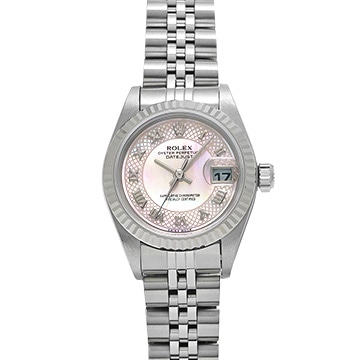 ロレックス デイトジャスト 79174NRD ピンクシェル レディース 時計 【中古】【wristwatch】
