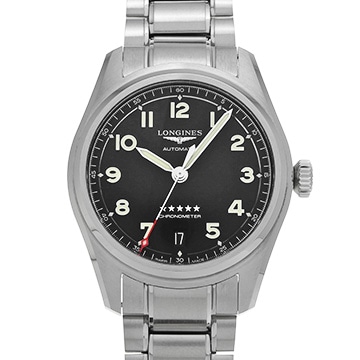 ロンジン スピリット L3.410.4.53.6 ブラック メンズ 時計 【中古】【wristwatch】