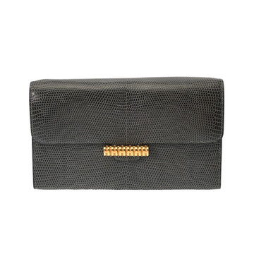 エルメス ショルダーウォレット グレー系 リザード ユニセックス バッグ 【中古】【bag】