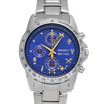 セイコー ワンピース 1000話記念モデル 7T92-HBM0 ブルー メンズ 時計 【中古】【wristwatch】