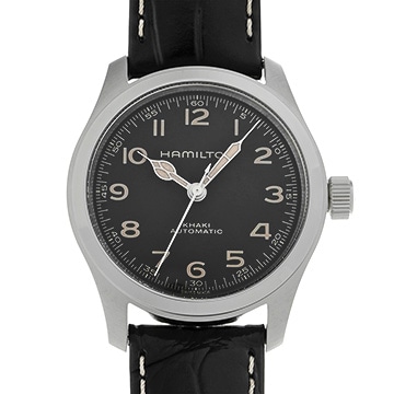 ハミルトン カーキ フィールド H704050 ブラック メンズ 時計 【中古】【wristwatch】