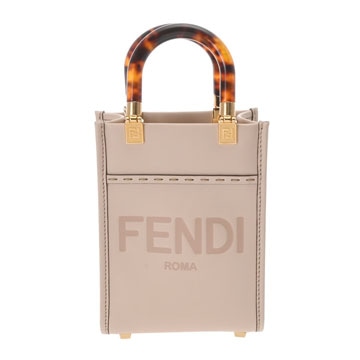 フェンディ サンシャインショッパー ミニ ベージュ 8BS051 ABVL カーフレザー レディース バッグ 【中古】【bag】