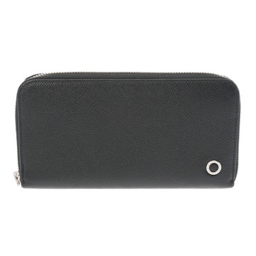 ブルガリ マン ジップウォレット ブラック グレインドカーフレザー レディース 財布 【中古】【purse】