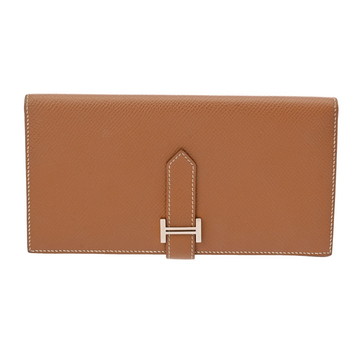 エルメス ベアン スフレ ゴールド ヴォーエプソン ユニセックス 財布 【中古】【purse】