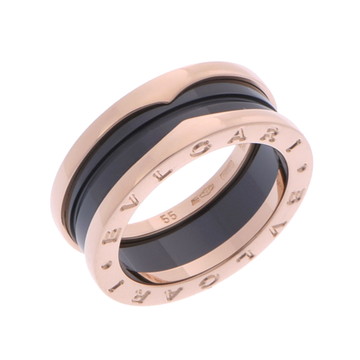 ブルガリ B.ZERO1リング #55 ゴールド K18ピンクゴールド PG/ブラックセラミック レディース ジュエリー 【中古】【jewelry】