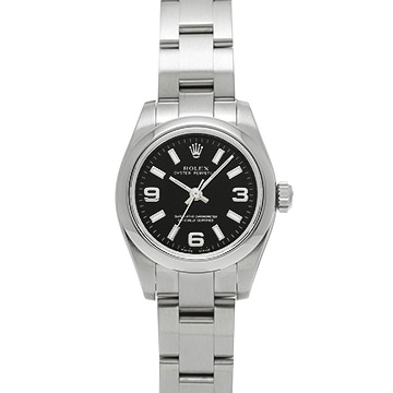ロレックス オイスターパーペチュアル 26 176200 ブラック レディース 時計 【中古】【wristwatch】