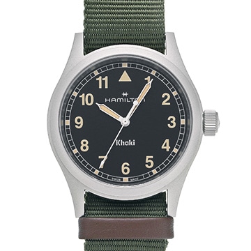 ハミルトン カーキ フィールド クォーツ 38mm H69401940 ブラック メンズ 時計 【中古】【wristwatch】