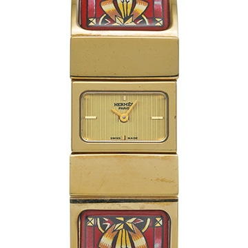 エルメス ロケ L01.201 シャンパン レディース 時計 【中古】【wristwatch】