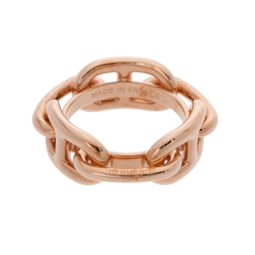 エルメス スカーフリング ルガテ ゴールド/ローズゴールド金具 メタル ユニセックス ジュエリー 【未使用】【jewelry】