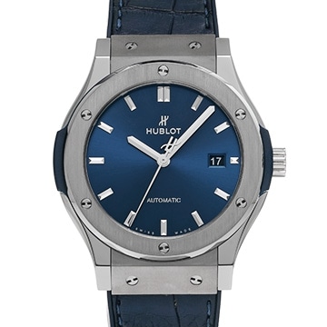 ウブロ クラシックフュージョン チタニウム ブルー 542.NX.7170.LR ブルー メンズ 時計 【中古】【wristwatch】