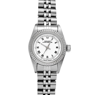 ロレックス オイスターパーペチュアル 67194 ホワイト ユニセックス 時計 【中古】【wristwatch】
