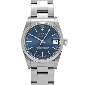 ロレックス デイトジャスト 31 68240 ブルー ユニセックス 時計 【中古】【wristwatch】