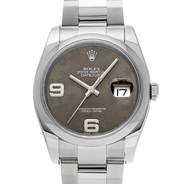 ロレックス デイトジャスト 116200 グレーフラワー メンズ 時計 【中古】【wristwatch】