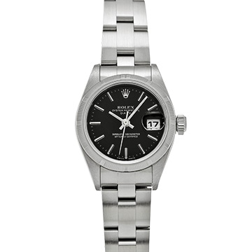 ロレックス オイスターパーペチュアル デイト 79190 ブラック レディース 時計 【中古】【wristwatch】
