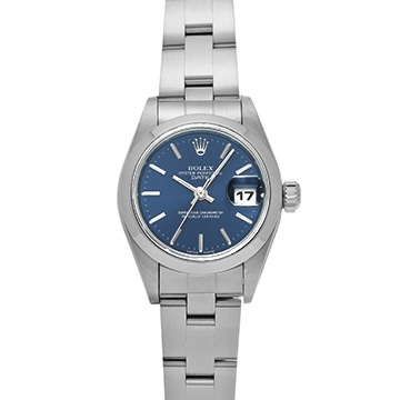 ロレックス オイスターパーペチュアル デイト 69160 ブルー レディース 時計 【中古】【wristwatch】